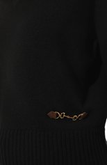 Женский кашемировый пуловер GUCCI черного цвета, арт. 628411 XKBH9 | Фото 5 (Материал внешний: Шерсть, Кашемир; Рукава: Длинные; Длина (для топов): Стандартные; Женское Кросс-КТ: Пуловер-одежда; Стили: Кэжуэл)