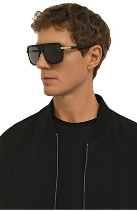 Мужские солнцезащитные очки ZILLI черного цвета, арт. ZI-65066 C02 | Фото 2 (Кросс-КТ: С/з-мужское; Тип очков: С/з; Очки форма: Авиаторы; Оптика Гендер: оптика-мужское)
