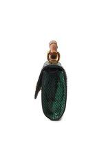 Женская сумка gucci diana GUCCI зеленого цвета, арт. 675795 LU30T | Фото 4 (Материал: Экзотическая кожа, Натуральная кожа; Сумки-технические: Сумки top-handle; Размер: mini; Ремень/цепочка: На ремешке)