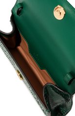 Женская сумка gucci diana GUCCI зеленого цвета, арт. 675795 LU30T | Фото 5 (Материал: Экзотическая кожа, Натуральная кожа; Сумки-технические: Сумки top-handle; Размер: mini; Ремень/цепочка: На ремешке)