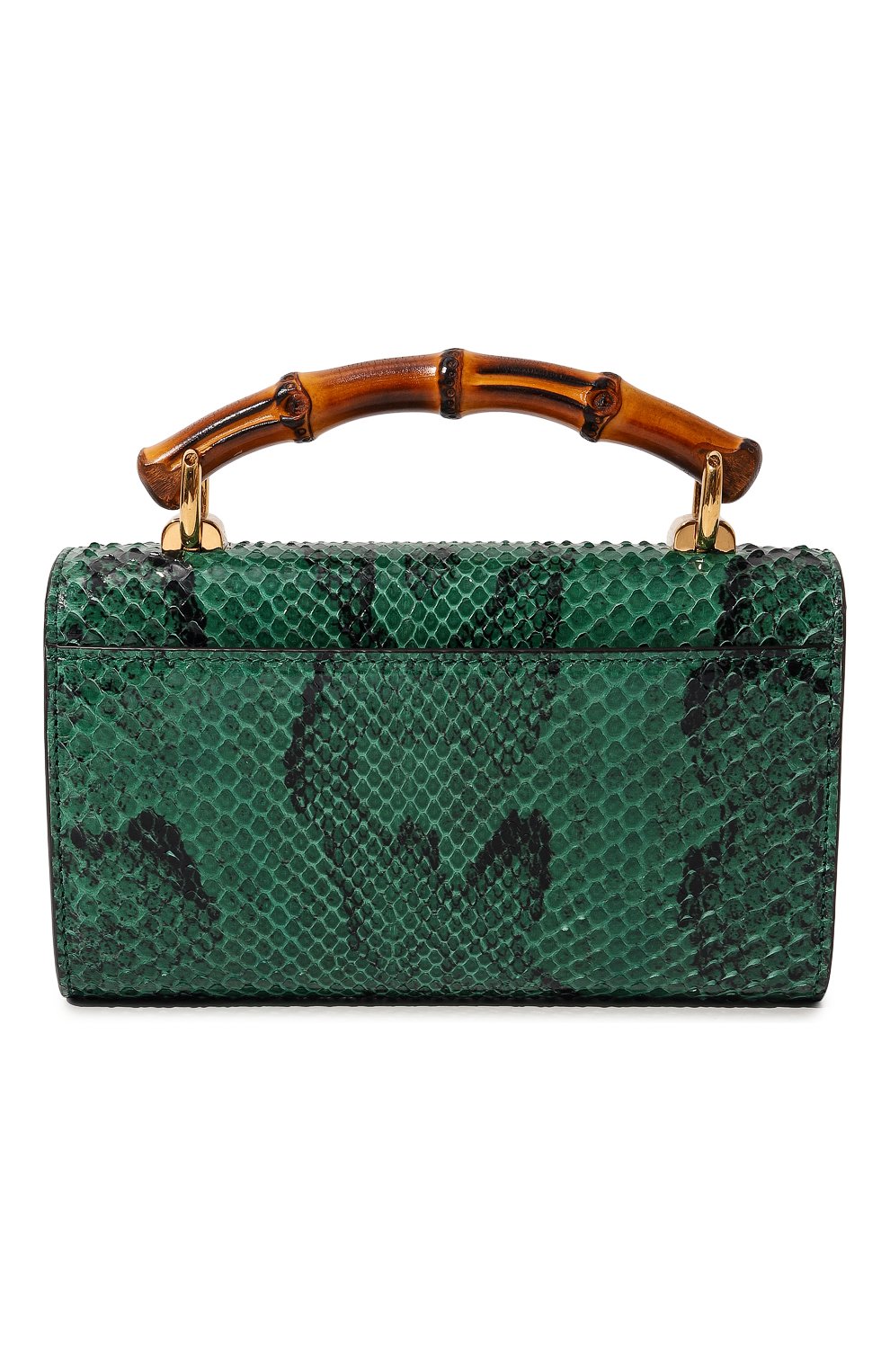 Женская сумка gucci diana GUCCI зеленого цвета, арт. 675795 LU30T | Фото 6 (Материал: Экзотическая кожа, Натуральная кожа; Сумки-технические: Сумки top-handle; Размер: mini; Ремень/цепочка: На ремешке)