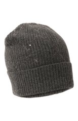 Женская кашемировая шапка BRUNELLO CUCINELLI темно-серого цвета, арт. M12730699 | Фото 1 (Материал: Текстиль, Кашемир, Шерсть)