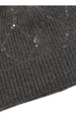 Женская кашемировая шапка BRUNELLO CUCINELLI темно-серого цвета, арт. M12730699 | Фото 4 (Материал: Текстиль, Кашемир, Шерсть)