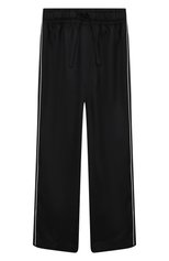Детские шелковые брюки DOLCE & GABBANA черного цвета, арт. L43P44/G7H8Z/8-14 | Фото 1 (Материал внешний: Шелк; Случай: Повседневный)