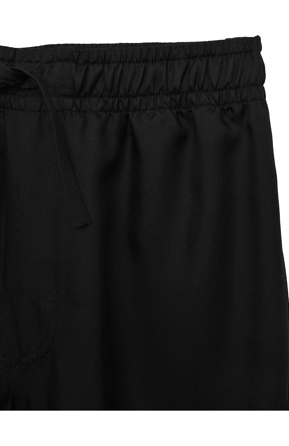 Детские шелковые брюки DOLCE & GABBANA черного цвета, арт. L43P44/G7H8Z/2-6 | Фото 3 (Материал внешний: Шелк; Случай: Повседневный)