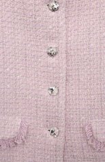 Детский жакет MONNALISA розового цвета, арт. 71A101 | Фото 3 (Девочки Кросс-КТ: Жакет-одежда; Рукава: Длинные; Материал внешний: Хлопок)