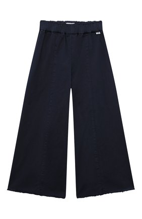 Детские хлопковые брюки IL GUFO темно-синего цвета, арт. P23PL381C6034/5A-8A | Фото 1 (Материал внешний: Хлопок; Случай: Повседневный)