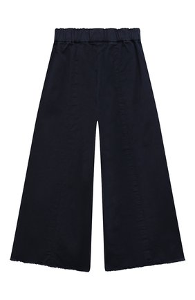 Детские хлопковые брюки IL GUFO темно-синего цвета, арт. P23PL381C6034/5A-8A | Фото 2 (Материал внешний: Хлопок; Случай: Повседневный)