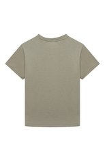 Детская хлопковая футболка IL GUFO хаки цвета, арт. P23TS391MF001/2A-4A | Фото 2 (Рукава: Короткие; Материал внешний: Хлопок; Мальчики Кросс-КТ: Футболка-одежда)