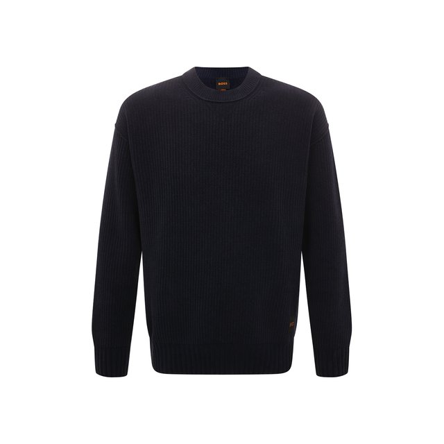 Хлопковый свитер BOSS 50482544, цвет синий, размер 50