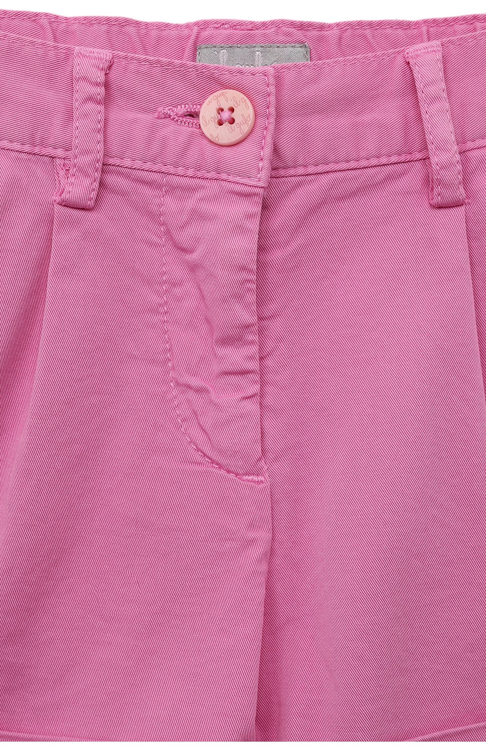 Детские хлопковые шорты IL GUFO розового цвета, арт. P23PS008C6034/2A-4A | Фото 3 (Случай: Повседневный; Материал внешний: Хлопок)