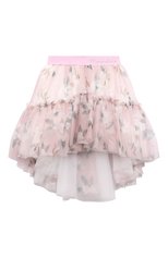 Детская юбка MONNALISA светло-розового цвета, арт. 71A701 | Фото 1 (Случай: Вечерний, Повседневный; Материал внешний: Синтетический материал; Материал подклада: Хлопок)