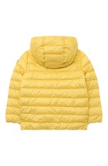 Детский пуховая куртка IL GUFO желтого цвета, арт. P23GR140N0068/2A-4A | Фото 2 (Рукава: Длинные; Материал внешний: Синтетический материал; Мальчики Кросс-КТ: Пуховик-верхняя одежда; Материал подклада: Синтетический материал; Материал утеплителя: Пух и перо)