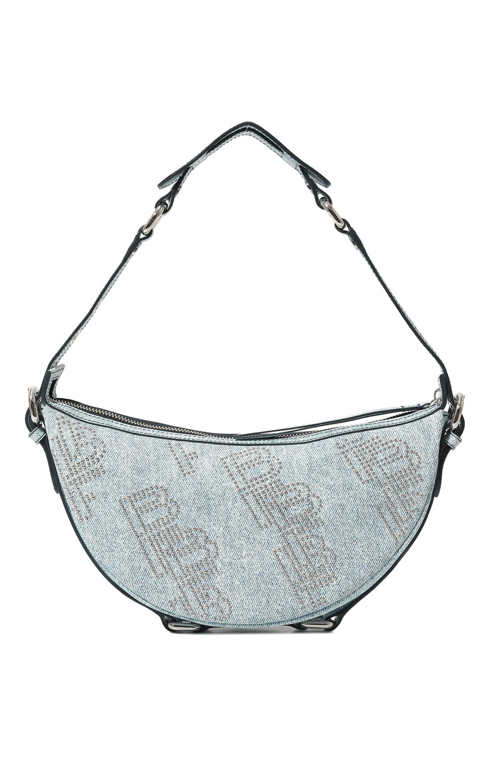 Женская сумка gilb BY FAR голубого цвета, арт. 23CRGIBSDNMSTDMED | Фото 6 (Сумки-технические: Сумки top-handle; Размер: medium; Материал: Натуральная кожа)