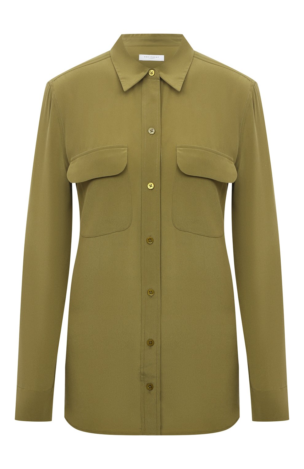 Женская зеленая шелковая рубашка EQUIPMENT купить в интернет-магазине ...