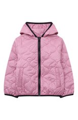 Детская стеганая куртка IL GUFO розового цвета, арт. P23GR187N0068/2A-4A | Фото 1 (Рукава: Длинные; Материал внешний: Синтетический материал; Материал подклада: Синтетический материал)