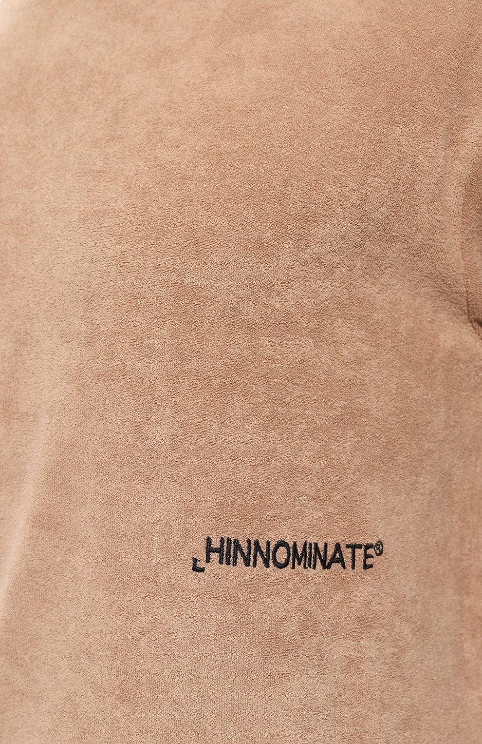 Мужская хлопковая футболка HINNOMINATE бежевого цвета, арт. HUS3/HNM191 | Фото 5 (Принт: Без принта; Рукава: Короткие; Длина (для топов): Стандартные; Материал внешний: Хлопок; Стили: Кэжуэл)