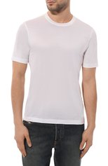Мужская хлопковая футболка GRAN SASSO белого цвета, арт. 60133/74002 | Фото 3 (Принт: Без принта; Рукава: Короткие; Длина (для топов): Стандартные; Материал внешний: Хлопок; Стили: Кэжуэл)