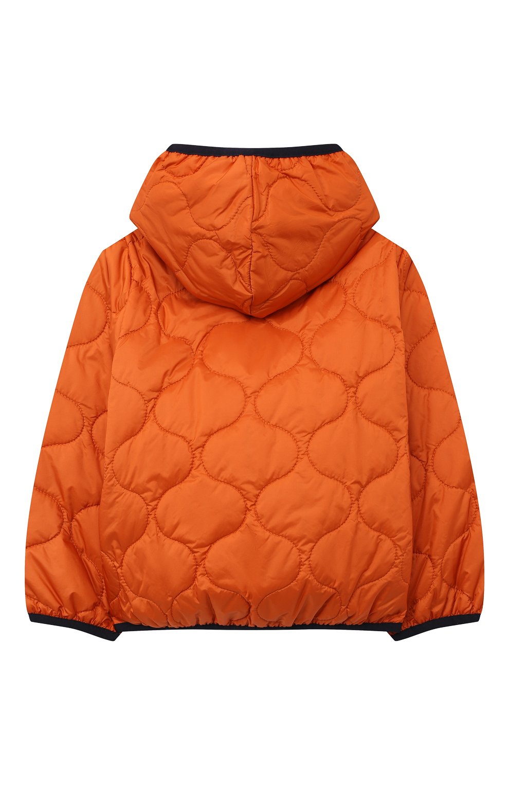 Детская стеганая куртка IL GUFO оранжевого цвета, арт. P23GR187N0068/2A-4A | Фото 2 (Рукава: Длинные; Материал внешний: Синтетический материал; Материал подклада: Синтетический материал)