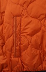 Детская стеганая куртка IL GUFO оранжевого цвета, арт. P23GR187N0068/2A-4A | Фото 3 (Рукава: Длинные; Материал внешний: Синтетический материал; Материал подклада: Синтетический материал)