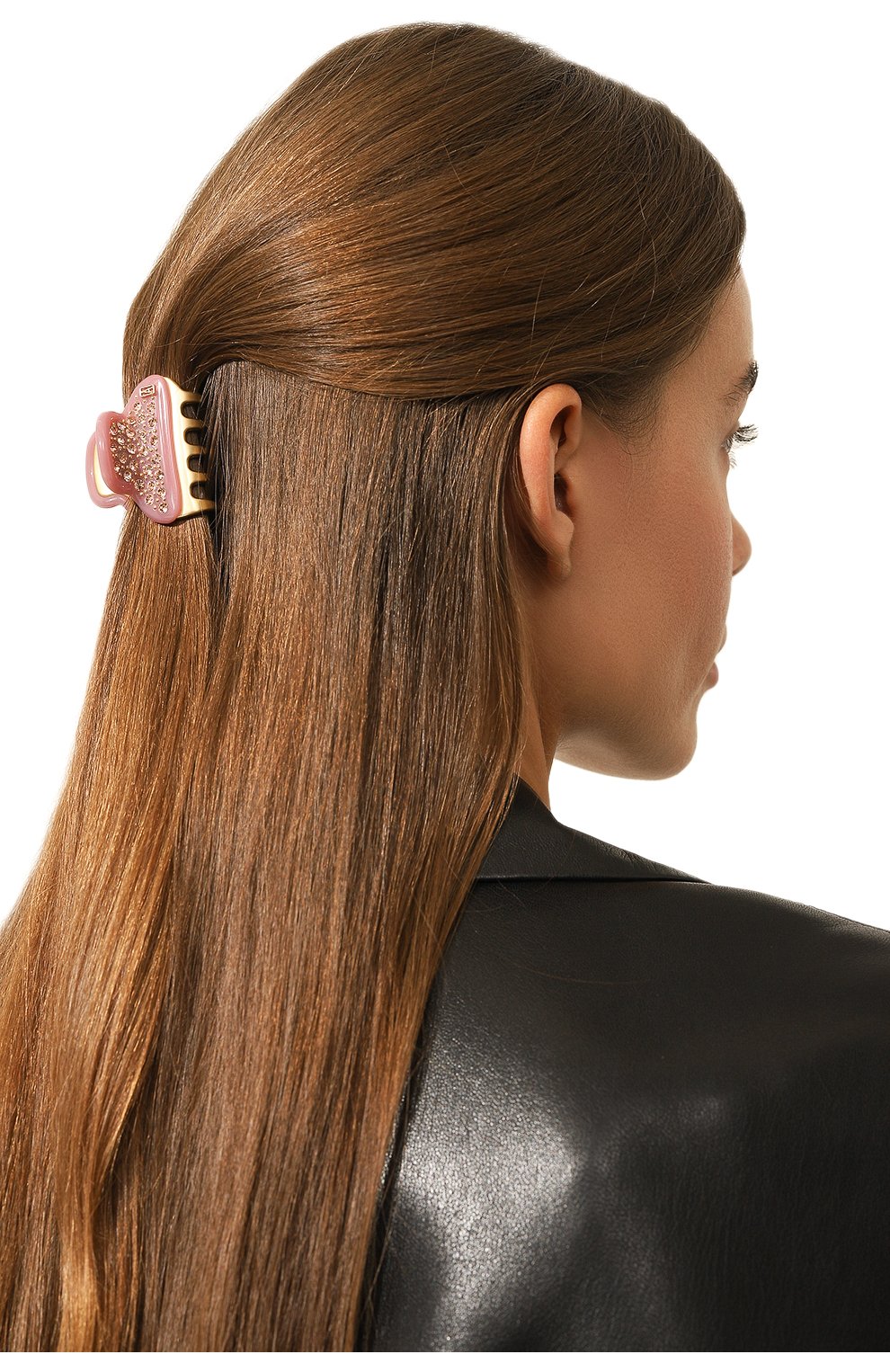 Женская заколка для волос ALEXANDRE DE PARIS розового цвета, арт. ICC45-14339-04P23 OP | Фото 2 (Материал: Пластик)