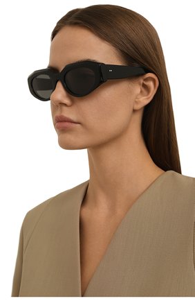 Женские солнцезащитные очки G.O.D. EYEWEAR черного цвета, арт. TWENTY SEVEN BLACK W/GREY LENS | Фото 2 (Тип очков: С/з; Очки форма: Овальные; Оптика Гендер: оптика-женское)