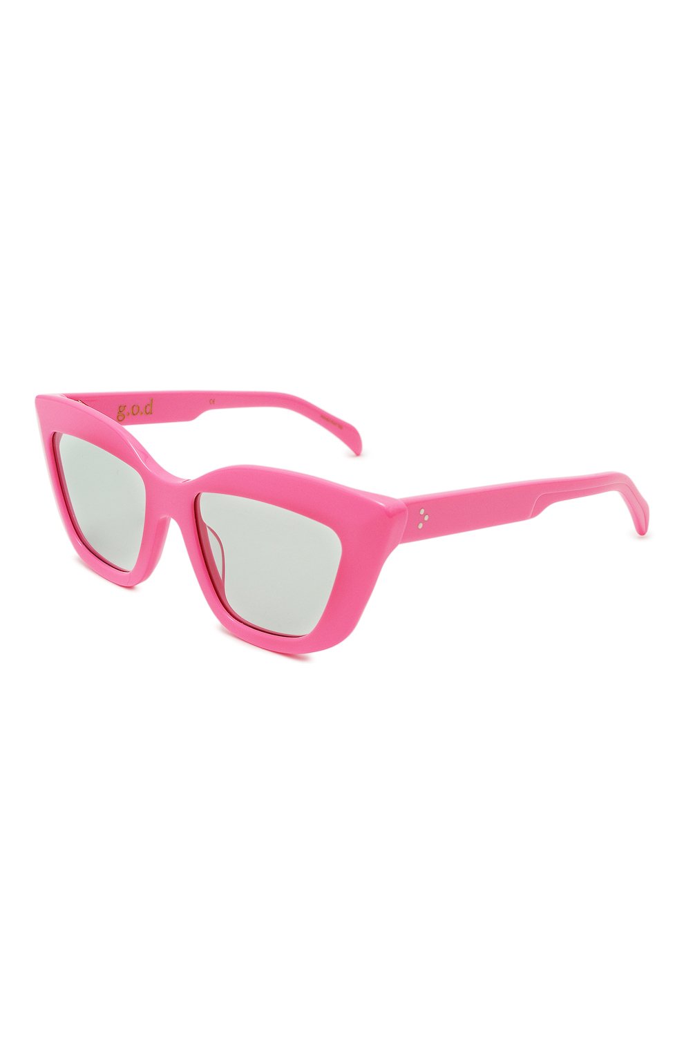 Женские солнцезащитные очки G.O.D. EYEWEAR розового цвета, арт. THIRTY THREE B0NB0N/GREEN | Фото 1 (Тип очков: С/з; Очки форма: Квадратные; Оптика Гендер: оптика-женское)