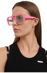 Женские солнцезащитные очки G.O.D. EYEWEAR розового цвета, арт. THIRTY F0UR B0NB0N/GREEN | Фото 2 (Тип очков: С/з; Оптика Гендер: оптика-женское; Очки форма: Авиаторы)