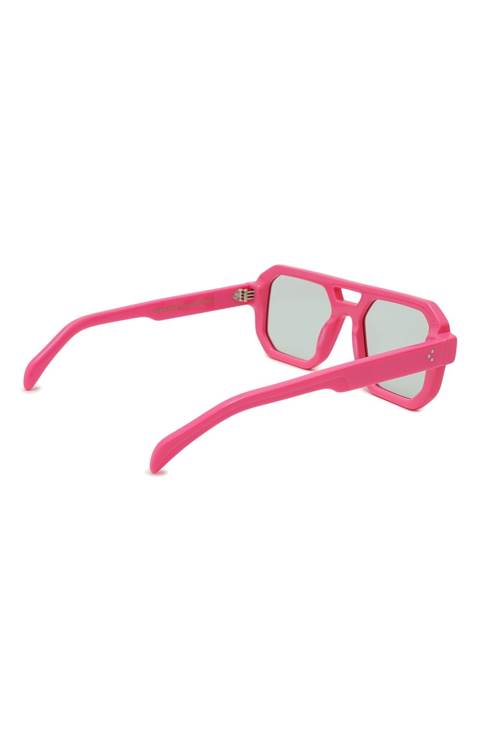 Женские солнцезащитные очки G.O.D. EYEWEAR розового цвета, арт. THIRTY F0UR B0NB0N/GREEN | Фото 4 (Тип очков: С/з; Оптика Гендер: оптика-женское; Очки форма: Авиаторы)