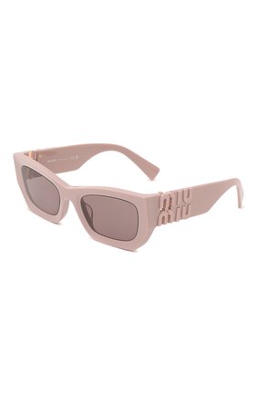 Женские солнцезащитные очки MIU MIU бежевого цвета, арт. 09WS-17C6X1 | Фото 1 (Тип очков: С/з; Оптика Гендер: оптика-женское; Очки форма: Прямоугольные, Cat-eye)