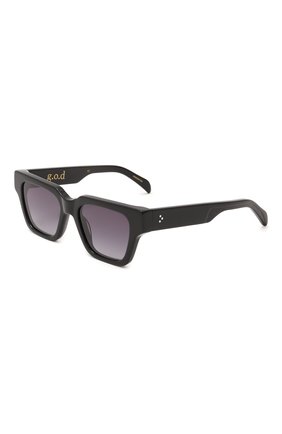 Женские солнцезащитные очки G.O.D. EYEWEAR черного цвета, арт. THIRTY FIVE BLACK/GRAD GREY | Фото 1 (Тип очков: С/з; Оптика Гендер: оптика-женское; Очки форма: Квадратные)