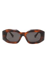 Женские солнцезащитные очки VERSACE темно-коричневого цвета, арт. 4425U-521787 | Фото 3 (Тип очков: С/з; Оптика Гендер: оптика-женское; Очки форма: Овальные)
