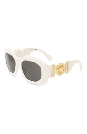 Женские солнцезащитные очки VERSACE белого цвета, арт. 4424U-314/87 | Фото 1 (Тип очков: С/з; Оптика Гендер: оптика-женское; Очки форма: Квадратные)