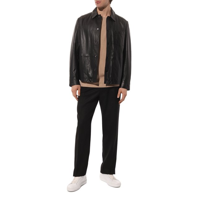 фото Кожаная куртка-рубашка boss