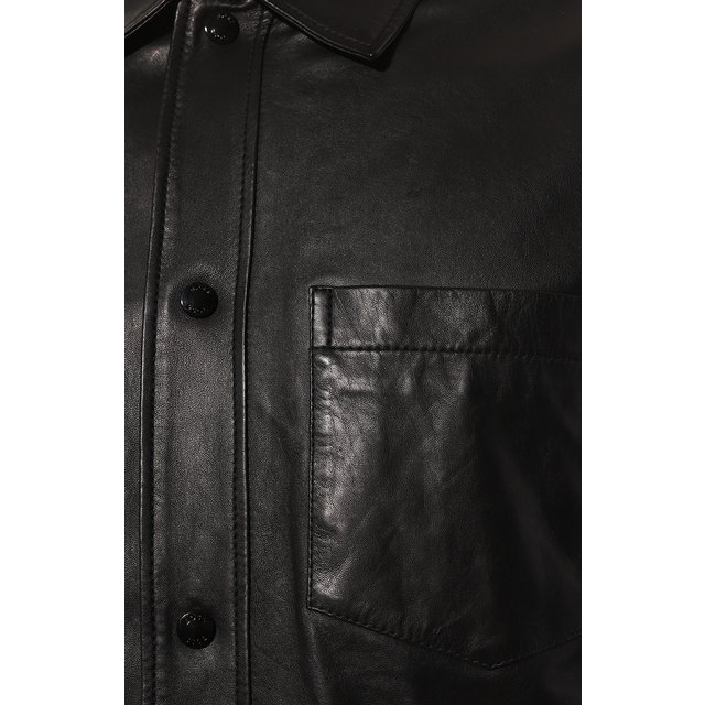 фото Кожаная куртка-рубашка boss