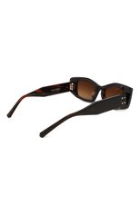 Женские солнцезащитные очки VALENTINO темно-коричневого цвета, арт. VLS-109C | Фото 4 (Тип очков: С/з; Оптика Гендер: оптика-женское; Очки форма: Cat-eye, Прямоугольные)
