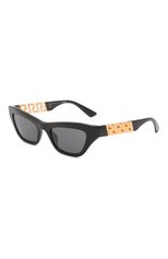 Женские солнцезащитные очки VERSACE черного цвета, арт. 4419-GB1/87 | Фото 1 (Материал: Пластик; Тип очков: С/з; Оптика Гендер: оптика-женское; Очки форма: Cat-eye)