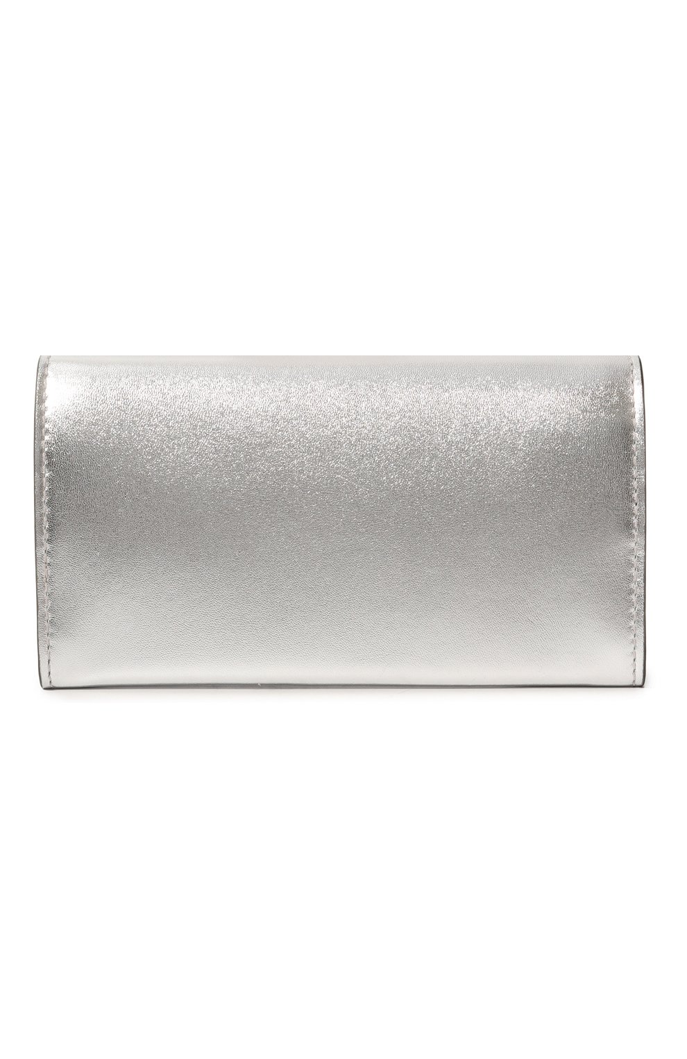 Женская сумка MOSCHINO серебряного цвета, арт. 2317 A8130/8011 | Фото 6 (Сумки-технические: Сумки через плечо; Материал: Натуральная кожа; Размер: mini; Ремень/цепочка: На ремешке)