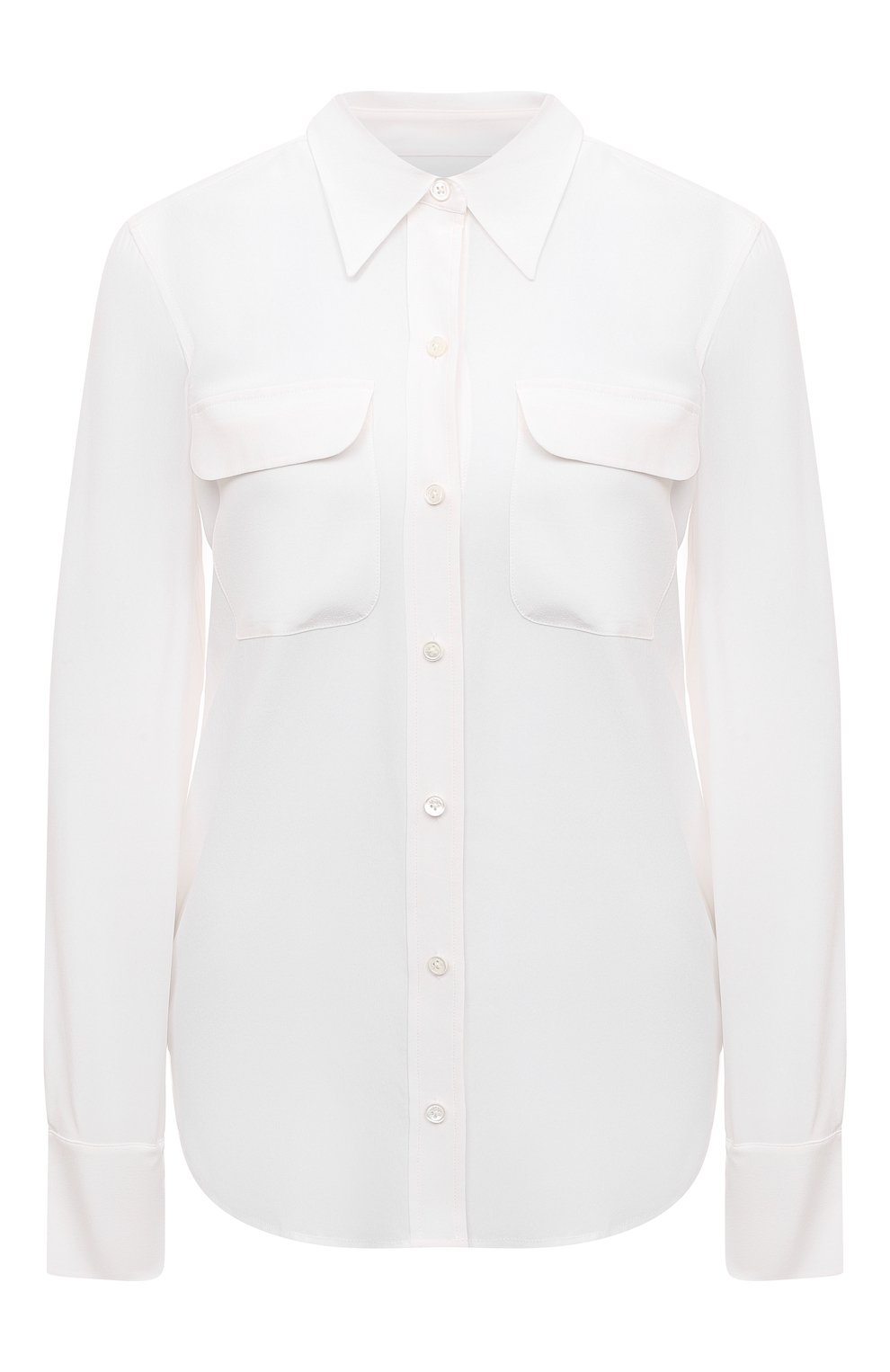 Женская белая шелковая рубашка EQUIPMENT купить в интернет-магазине ЦУМ ...