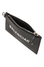 Мужской кожаный футляр для кредитных карт BALENCIAGA черного цвета, арт. 594548/1IZI31090 | Фото 3 (Материал: Натуральная кожа)