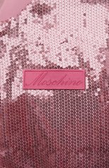Детская бомбер MOSCHINO розового цвета, арт. HDA00E/LZA09/10-14 | Фото 3 (Рукава: Длинные; Материал внешний: Синтетический материал; Материал подклада: Синтетический материал)