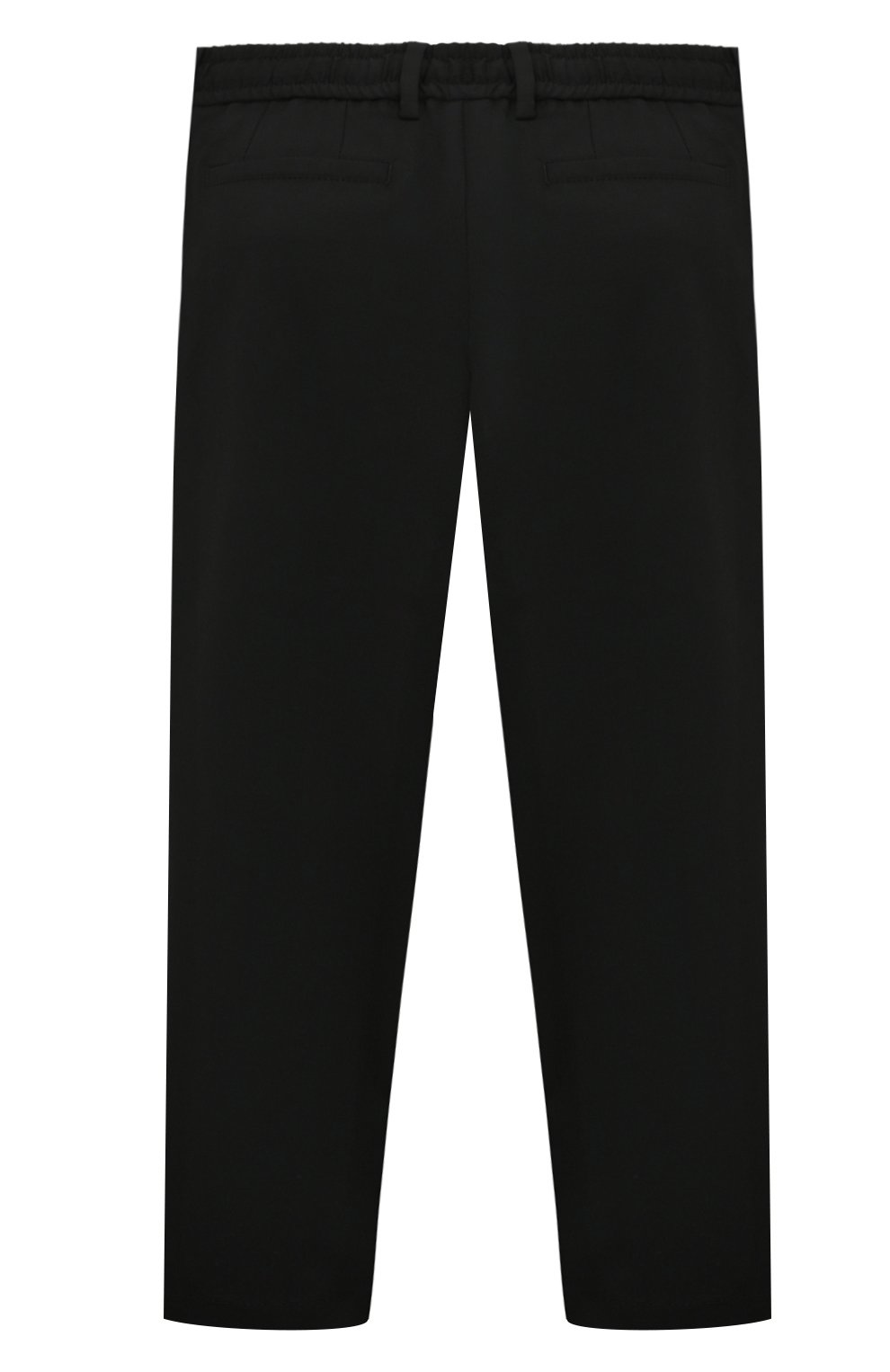 Детские шерстяные брюки DOLCE & GABBANA черного цвета, арт. L44P12/FUBFA/2-6 | Фото 2 (Материал внешний: Шерсть; Случай: Повседневный; Материал подклада: Вискоза)