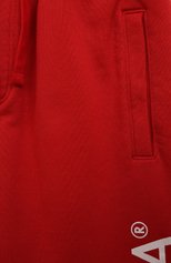 Детские хлопковые джоггеры DOLCE & GABBANA красного цвета, арт. L4JPFL/G7IXP/2-6 | Фото 3 (Материал внешний: Хлопок; Мальчики Кросс-КТ: Джоггеры-одежда)