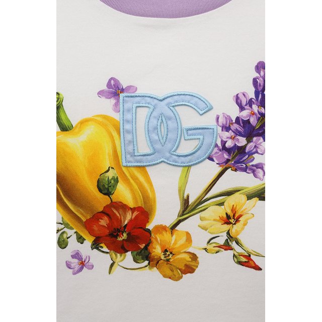 Укороченная футболка Dolce & Gabbana L5JTHY/G7I0Y/8-14 Фото 3