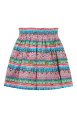 Детская хлопковая юбка MOSCHINO разноцветного цвета, арт. HDJ02I/S0Q09/4-8 | Фото 1 (Случай: Повседневный; Материал внешний: Хлопок; Материал подклада: Хлопок)