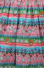Детская хлопковая юбка MOSCHINO разноцветного цвета, арт. HDJ02I/S0Q09/4-8 | Фото 3 (Случай: Повседневный; Материал внешний: Хлопок; Материал подклада: Хлопок)