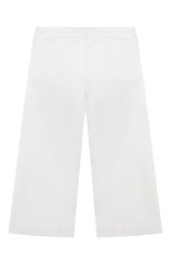 Детские хлопковые брюки MOSCHINO белого цвета, арт. HDP04T/LPA07/4-8 | Фото 2 (Случай: Повседневный; Материал внешний: Хлопок)