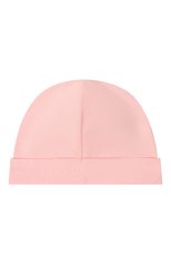 Детского хлопковая шапка MOSCHINO светло-розового цвета, арт. MVX031/LAA03 | Фото 2 (Материал: Текстиль, Хлопок)