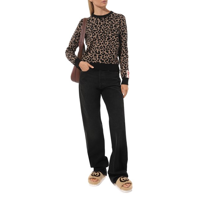 фото Меховые шлепанцы gucci