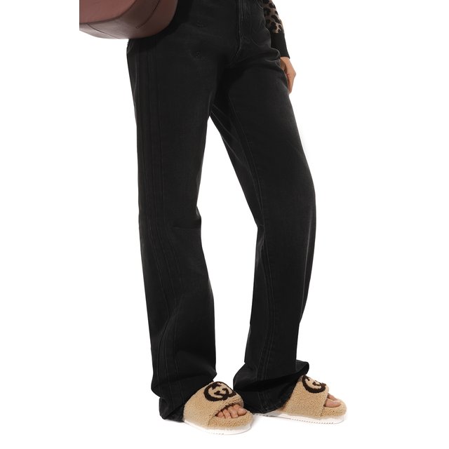 фото Меховые шлепанцы gucci